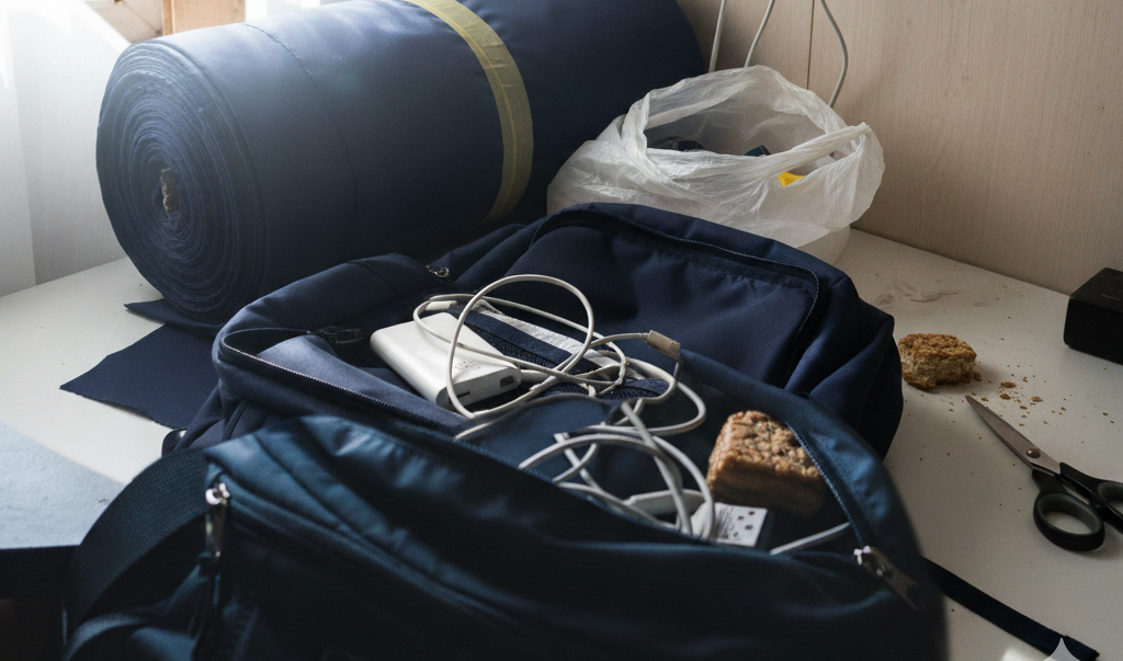 Durable Oxford Fabric for Bags A close-up of blue Oxford fabric for bags